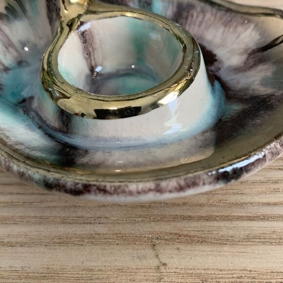 Vintage Stoneware Trinket Jewelry Dish - Picture 5 of 17